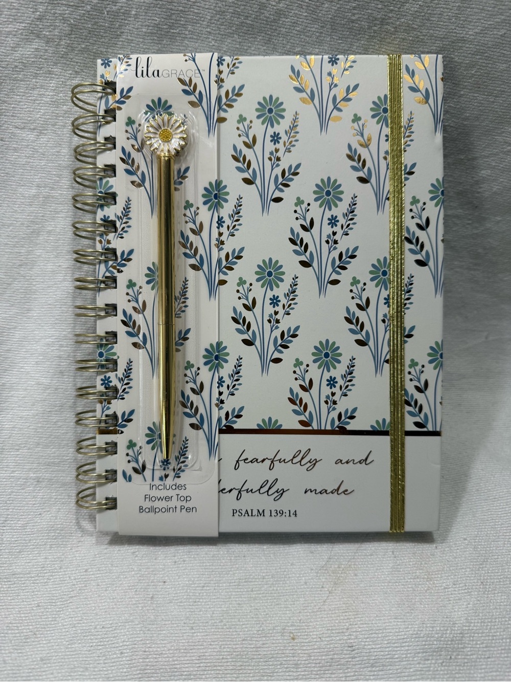 LilaGrace Spiral Notebook / Journal with Pen and Stickers - New